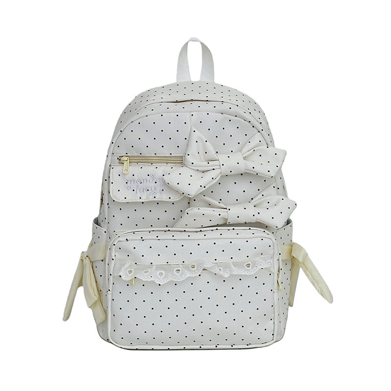 Cute Bow-Embellished School Backpack Stornfield