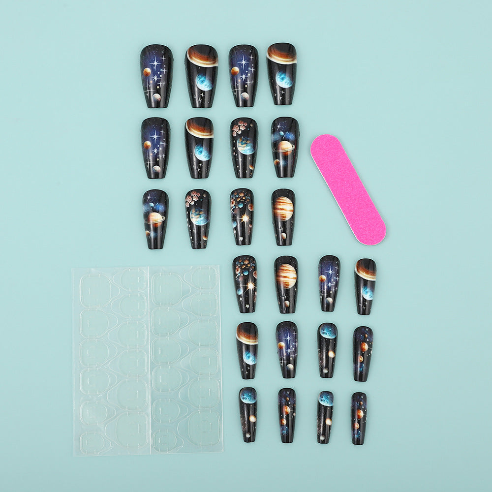 Artificial nails with galactic motifs Stornfield