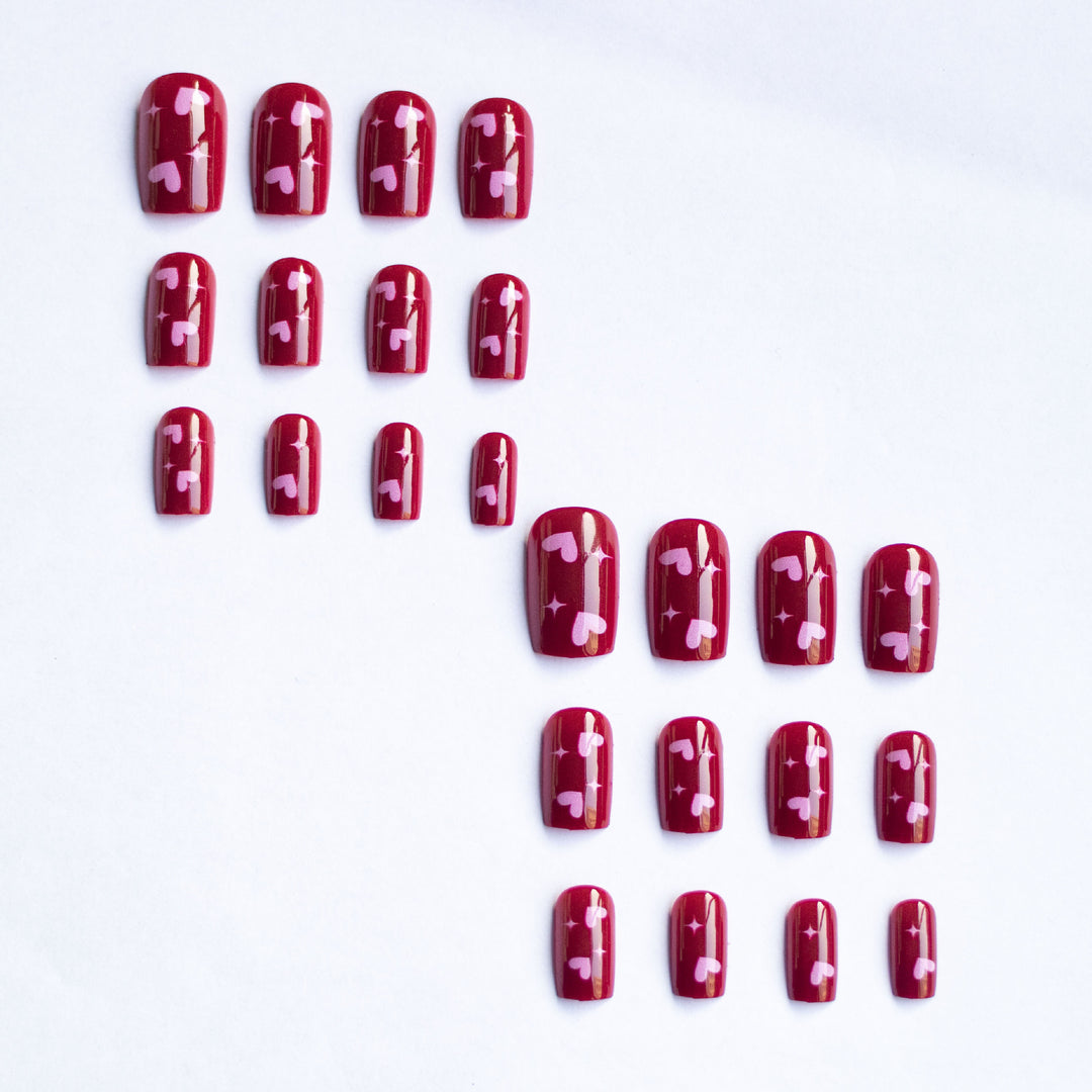 Glamorous Heart Nail Art