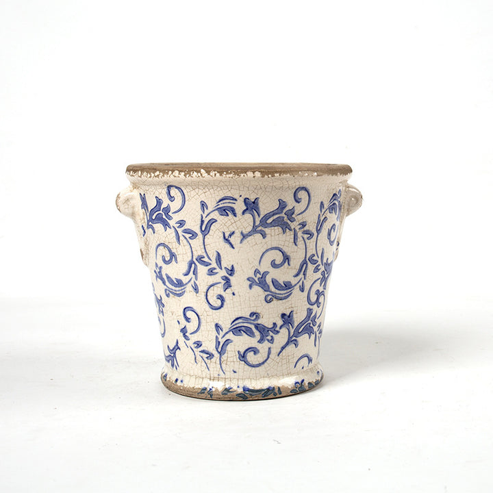 Decorative flower pot with floral embellishments Stornfield
