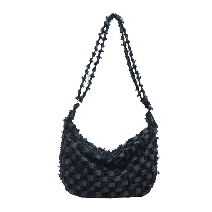 Textured Woven Shoulder Bag
