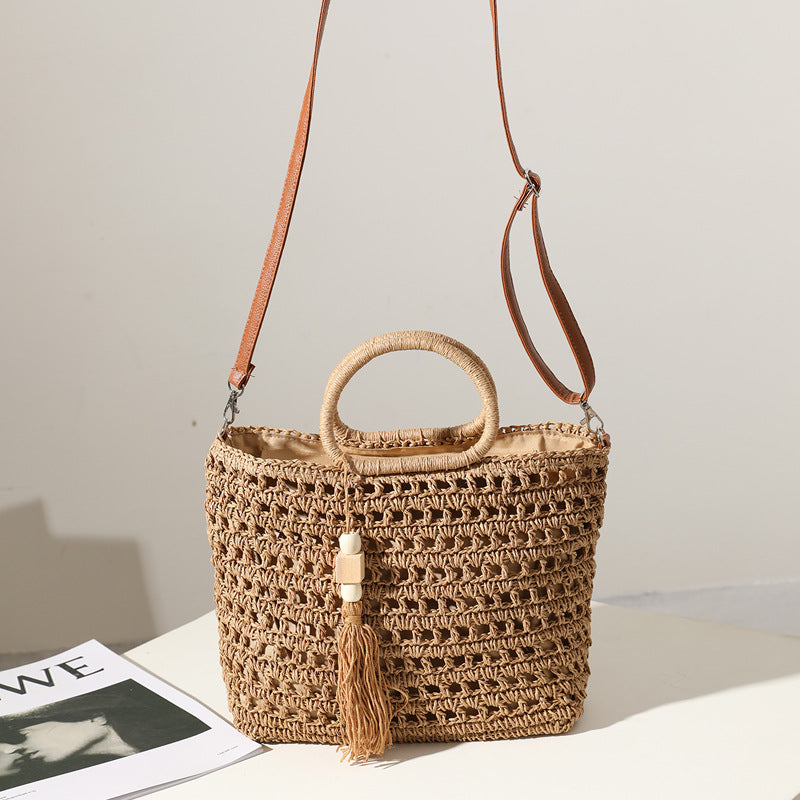 Handbag Made of Crocheted Natural Material Stornfield