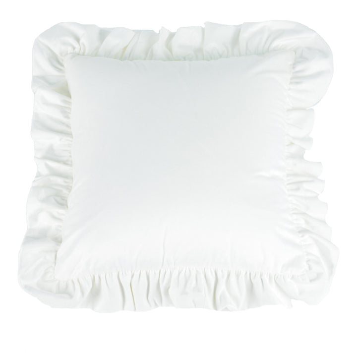 Plush Velvet Ruffled Rectangular Pillow Sham with Hidden Zipper