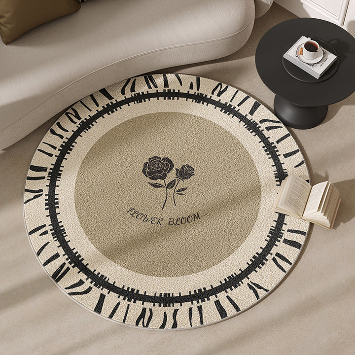Round Motivational Area Rug Stornfield