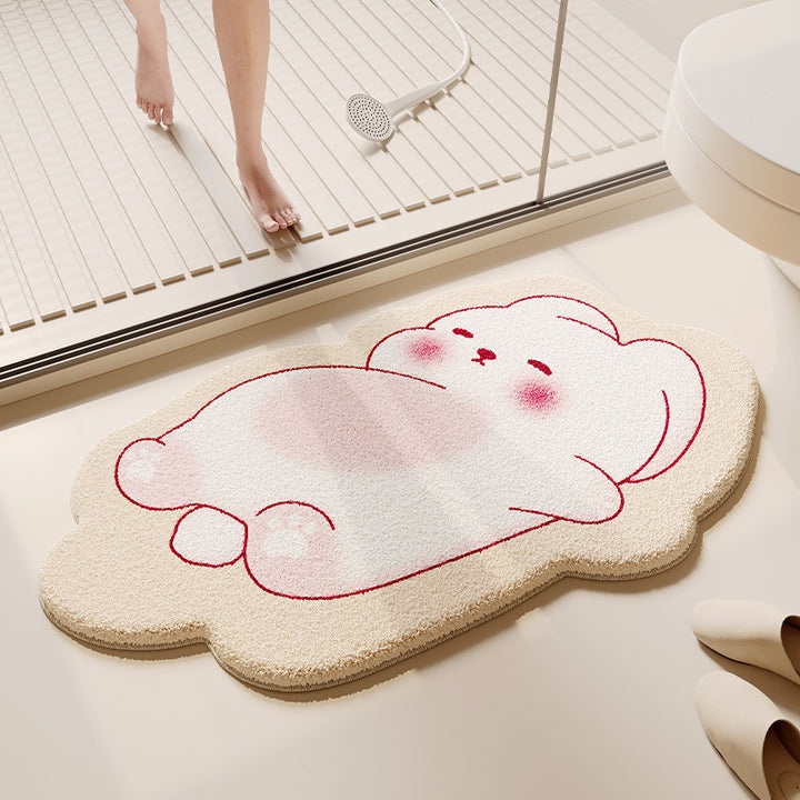 Playful Animal-Themed Bath Mat