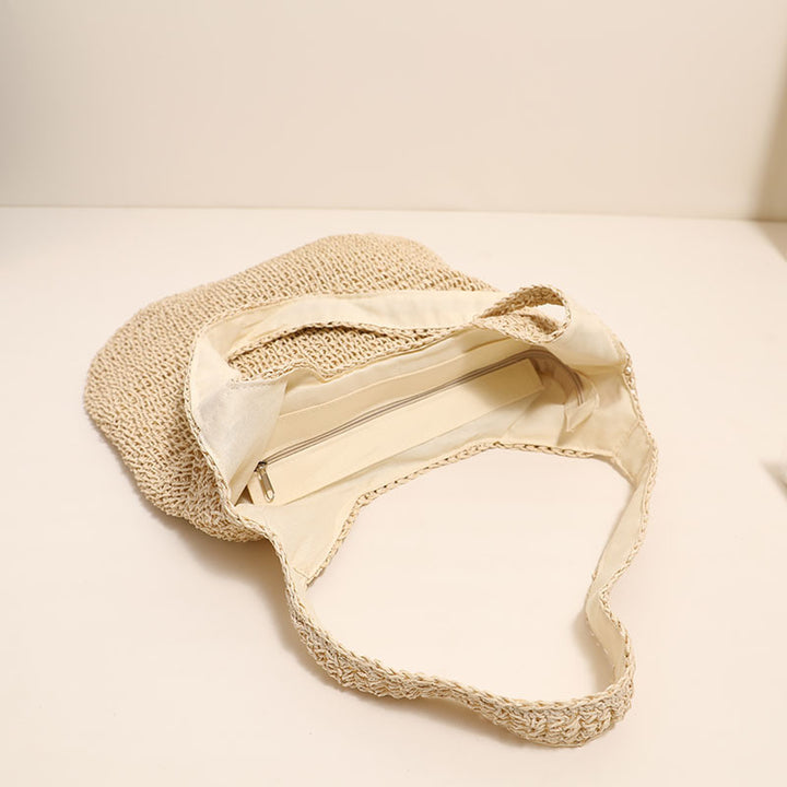 Spacious and Handcrafted Straw Tote Bag with Comfortable Shoulder Strap Stornfield
