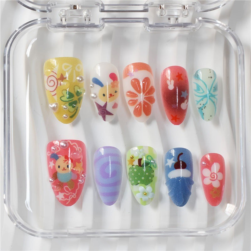 Playful Themed Press-On Nail Set Stornfield
