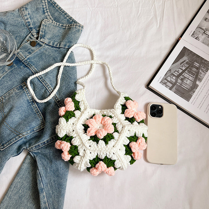 Handcrafted Floral Crochet Handbag