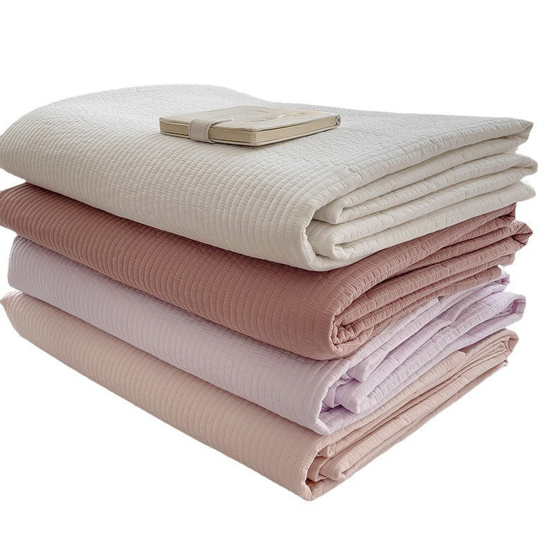 Lightweight Textured Cotton Quilt Bedspread Set