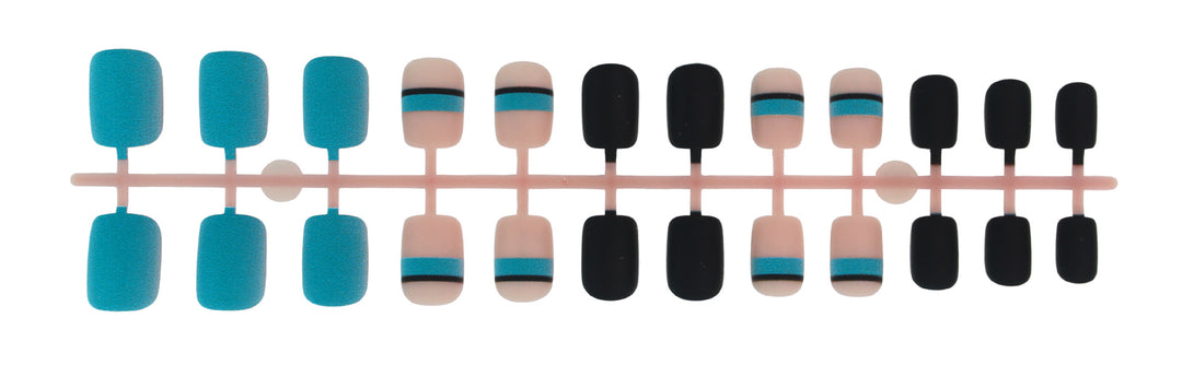 Acrylic nail set with modern, geometric design Stornfield