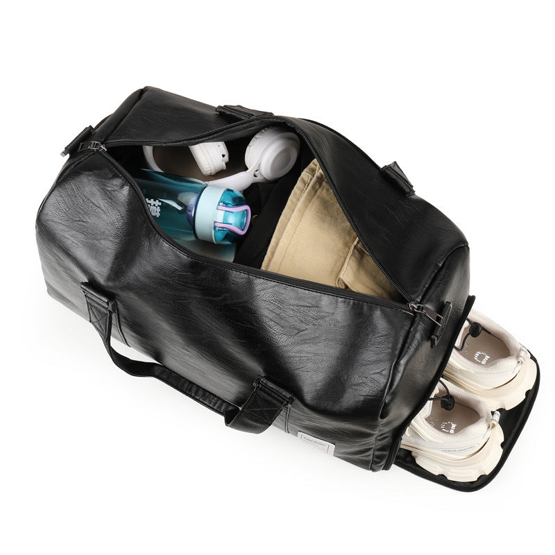 Premium Leather Travel Duffel Bag Stornfield