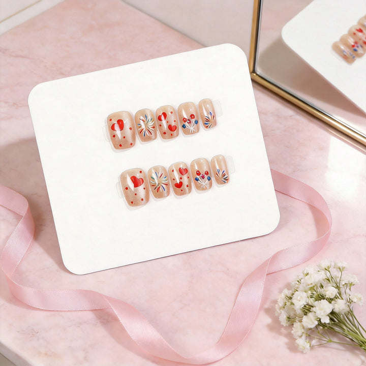 Artistic Seasonal Nail Art Press-On Set Stornfield