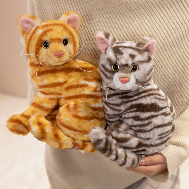 Lifelike Stretching Cat Plush Floor Cuddle Pillow Stornfield