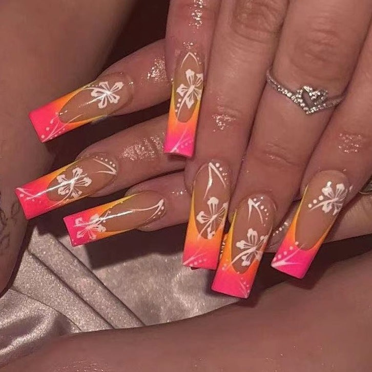 Ornate Butterfly-Inspired Acrylic Nail Extensions Stornfield