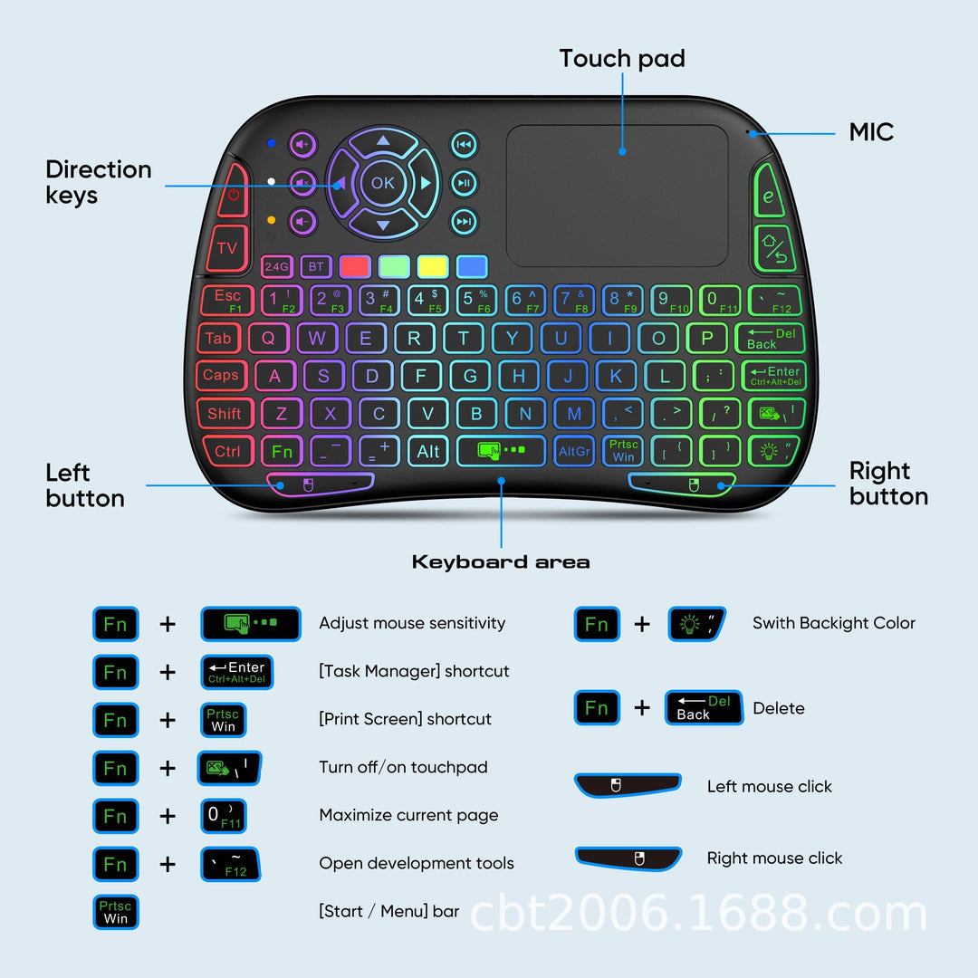 Wireless Mini Keyboard with Touchpad Stornfield