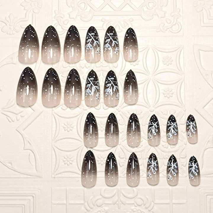 Elegant Ombre Floral Press-On Nail Set Stornfield