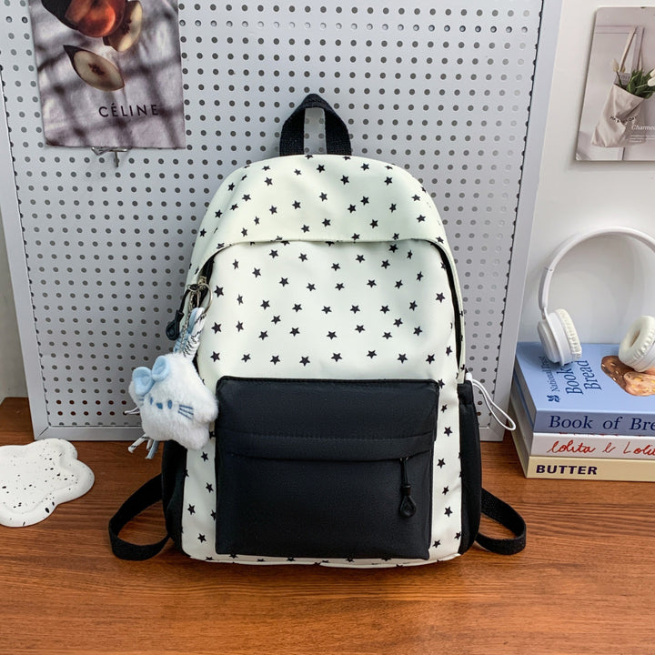 Everyday backpack with playful star design and additional front pocket Stornfield