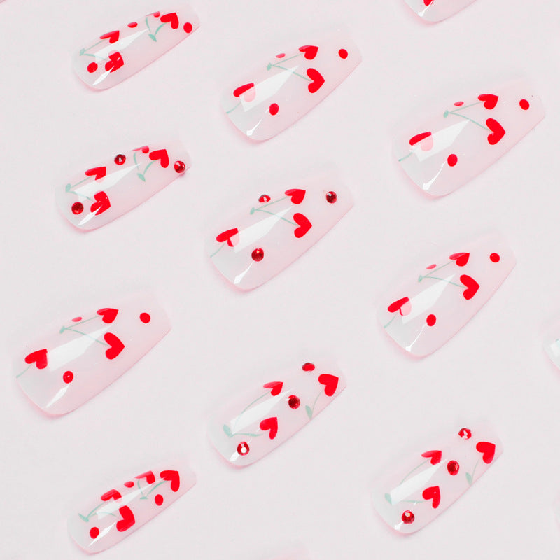 Artificial nail art with romantic heart design Stornfield