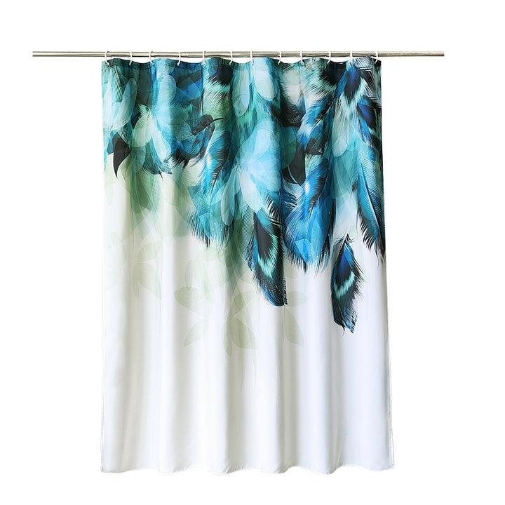 Artistic Feather Print Shower Curtain Stornfield
