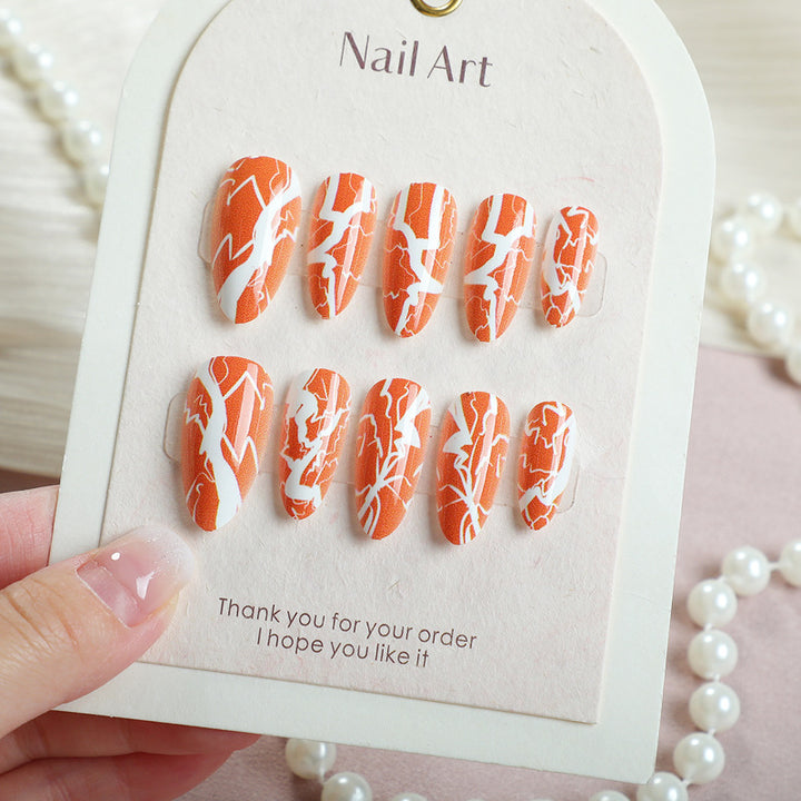 Artistic Abstract Press-On Nail Art Set Stornfield