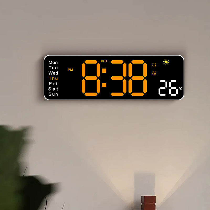 Digital radio alarm clock with temperature and day of the week display Stornfield