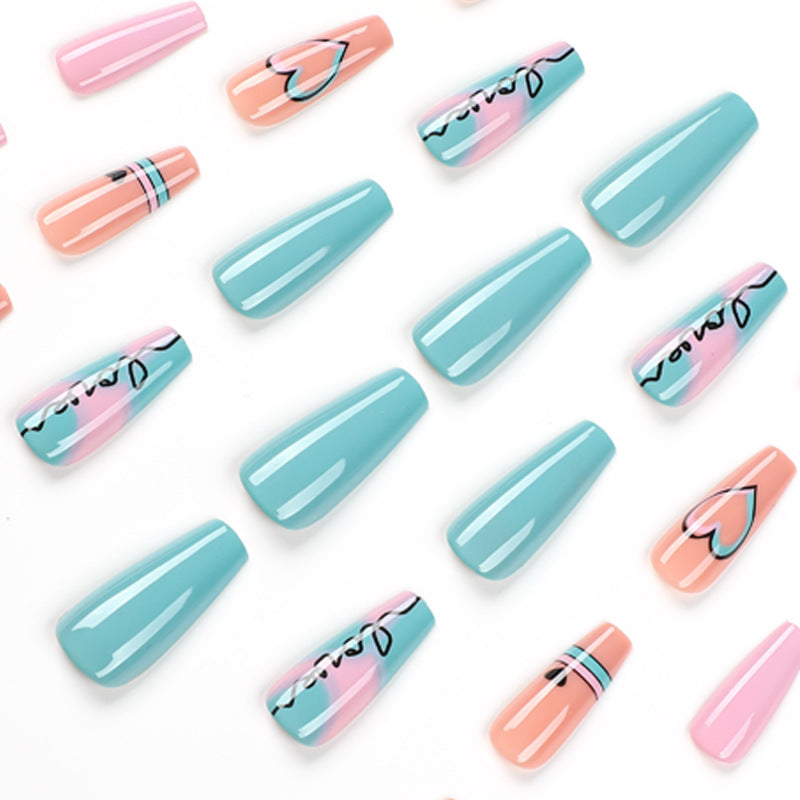 Artful acrylic nails in modern design with creative colors Stornfield