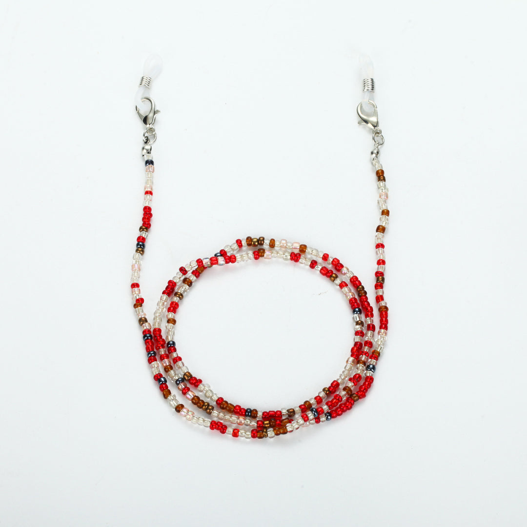Colored bead necklace with carabiner clasp Stornfield