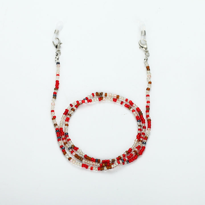 Colored bead necklace with carabiner clasp Stornfield