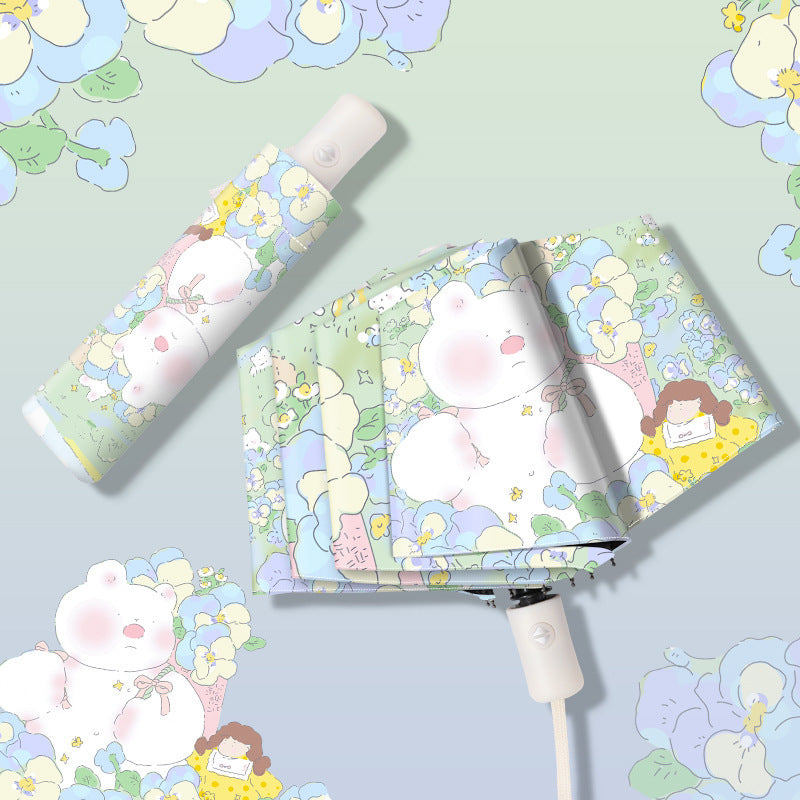 Women's Designer Umbrella with Playful Floral Pattern Stornfield