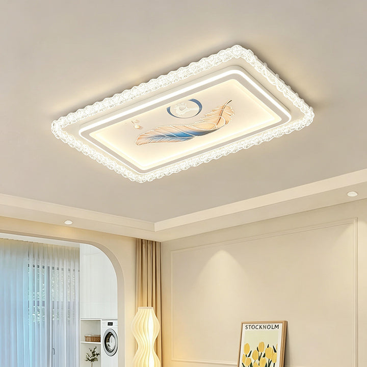 Elegant Feather-Inspired Ceiling Light