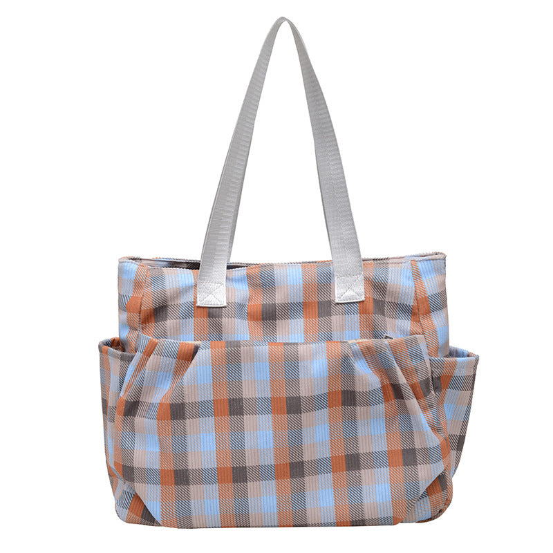 WoSpacious Plaid Utility Tote Bag Stornfield