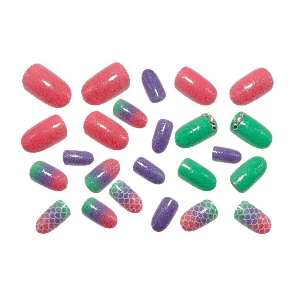 Sparkling Art Nails in Mermaid Design Stornfield