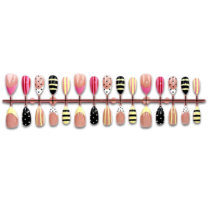 Playful Thematic Press-On Nail Art Set