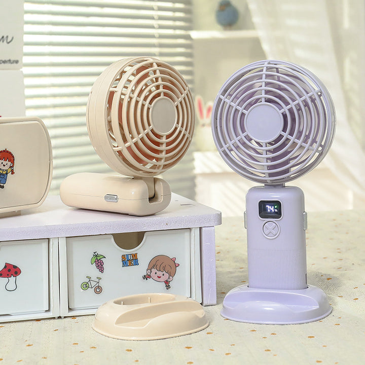 Women's Portable Mini USB Fan with LCD Display Stornfield