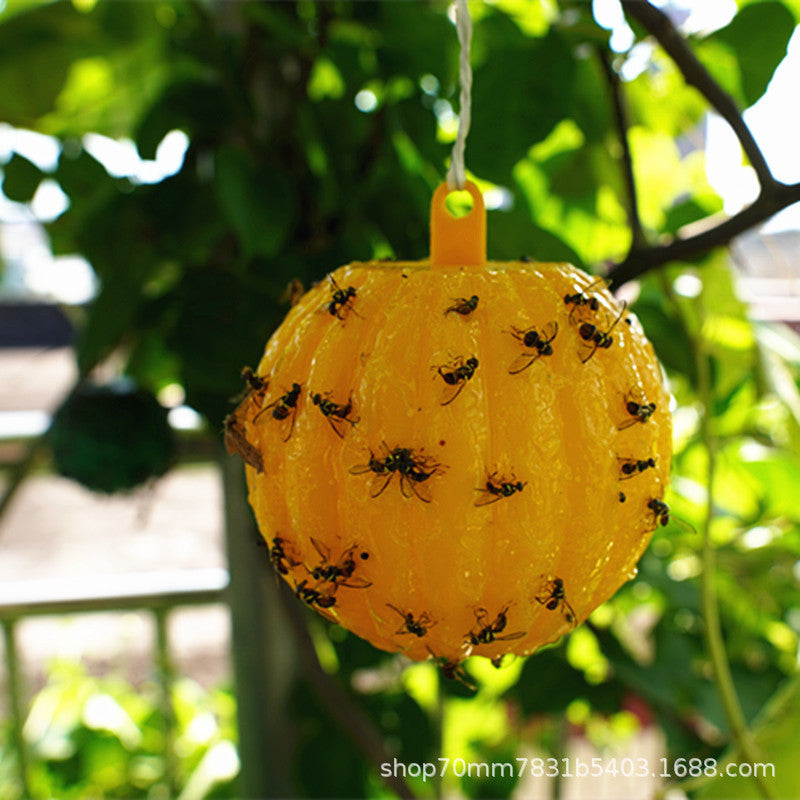 Hanging adhesive wasp trap sphere for outdoor garden pest control Stornfield