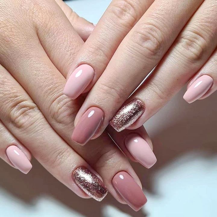 Nail extensions with shimmering accents Stornfield