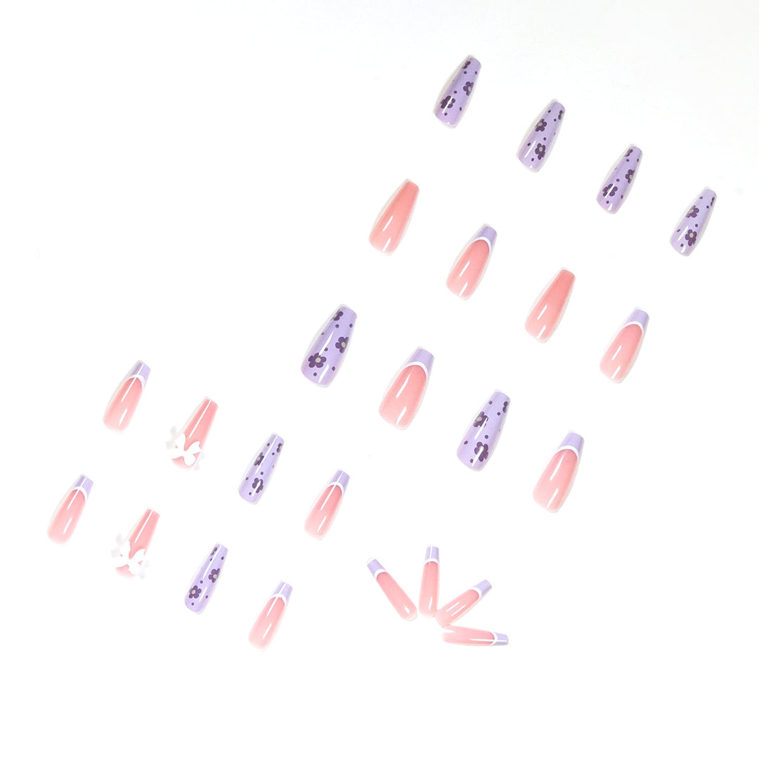 Artful Nail Extensions in Floral Design Stornfield