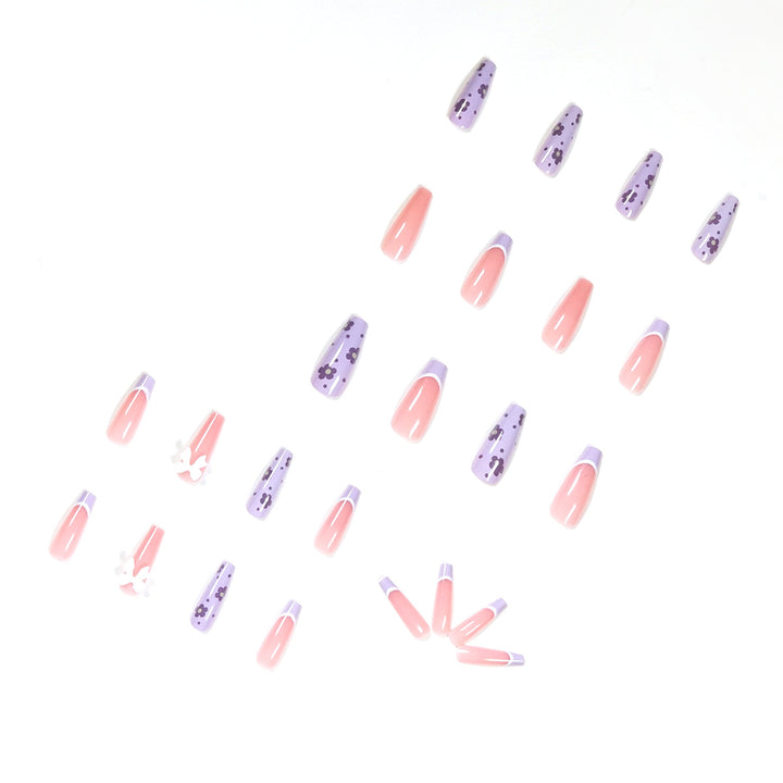 Artful Nail Extensions in Floral Design Stornfield