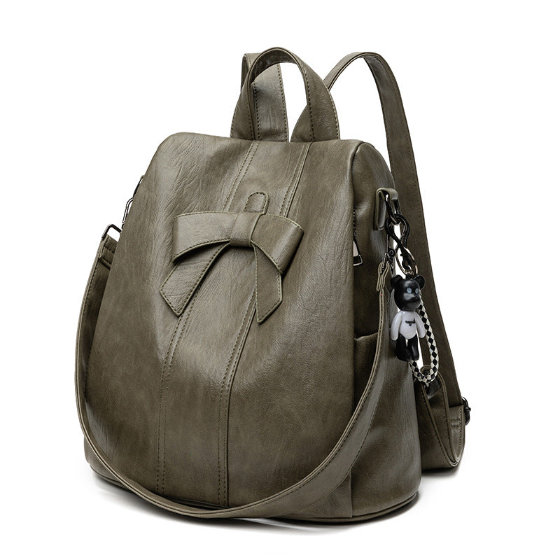 Stylish Backpack Purse with Bow Detail