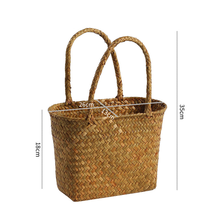 Unisex shopping bag made of braided natural material Stornfield