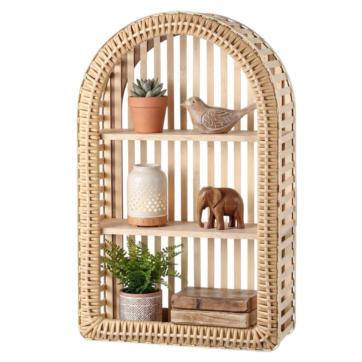 Circular Bamboo Wall Shelf Stornfield