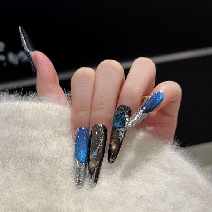 Stiletto Nail Art Set with Galactic Design Stornfield