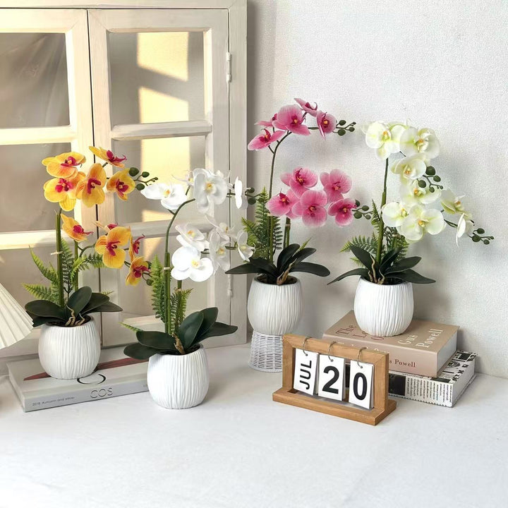 Faux Orchid Plant Arrangement for Home Decor