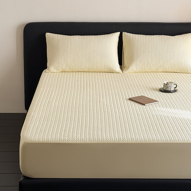 Cooling Quilted Breathable Mattress Topper with Fitted Skirt