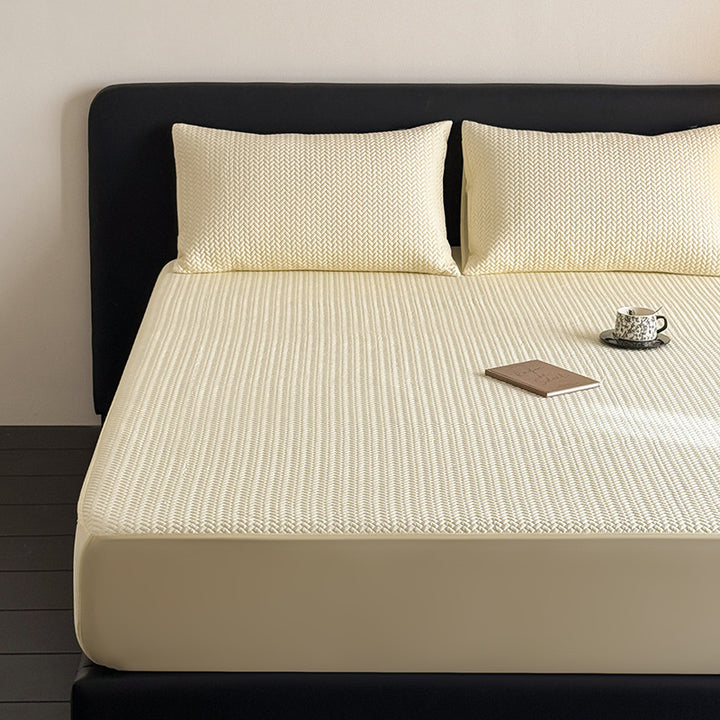 Cooling Quilted Breathable Mattress Topper with Fitted Skirt