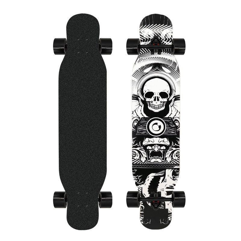 Artistic Lion-Emblazoned Longboard Stornfield