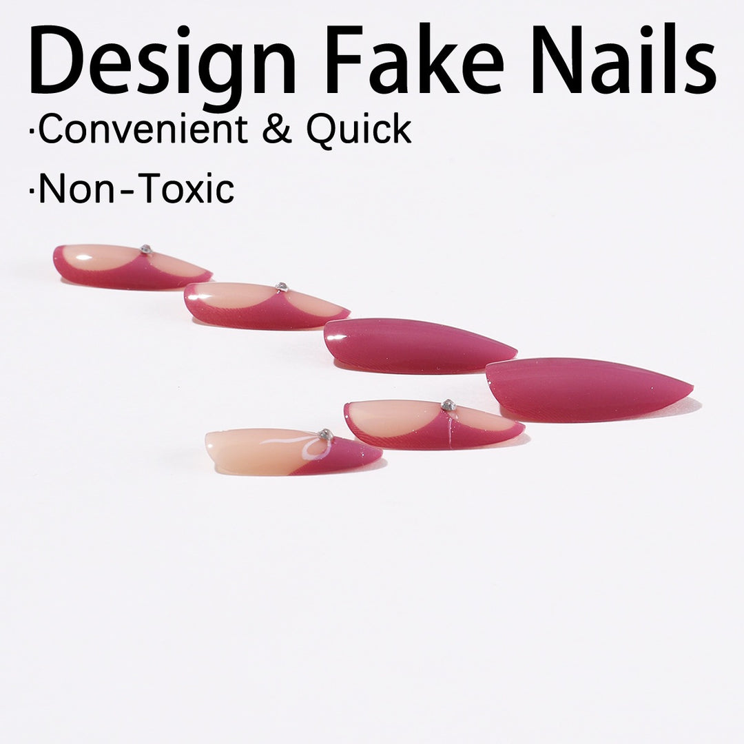 Elegant artificial nails with glitter accents Stornfield