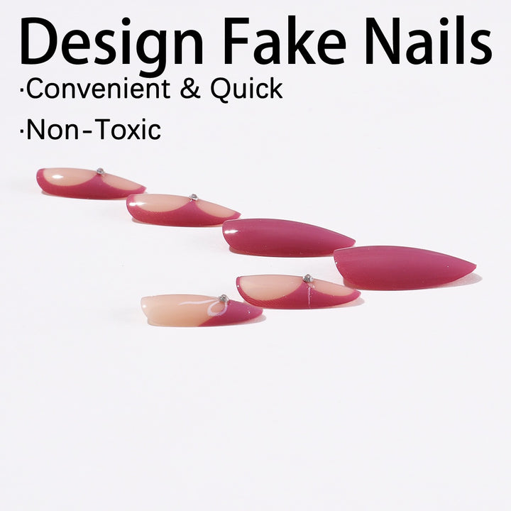 Elegant artificial nails with glitter accents Stornfield