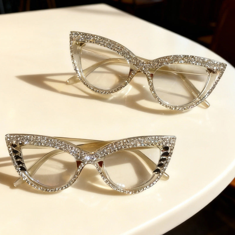 Rhinestone-Embellished Cat-Eye Eyewear Stornfield