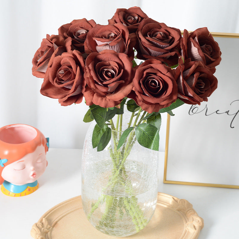 Artificial Silk Rose Stem